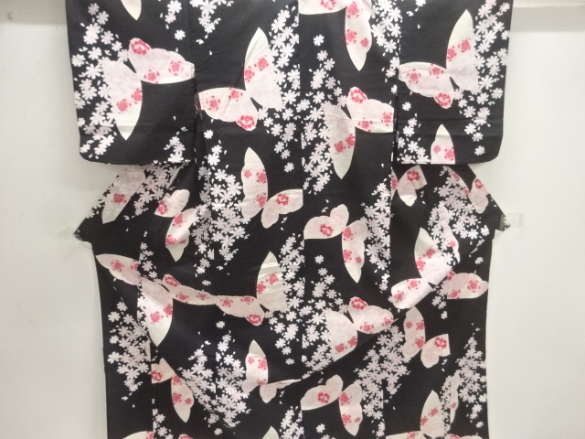 JAPANESE KIMONO / YUKATA / SAKURA & BUTTERFLY